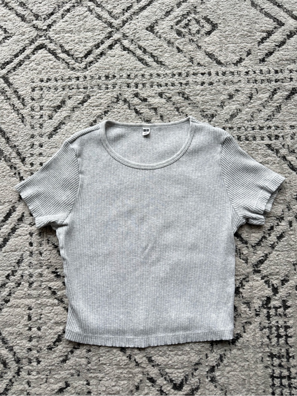 Light Gray Ribbed Women’s Crop Top